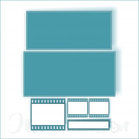 Stanzschablone - DIN lang Lochrand + Diarahmen